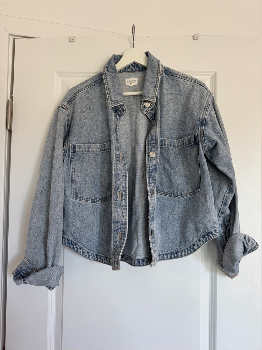 Z Supply Light Wash Blue Denim Jean Jacket